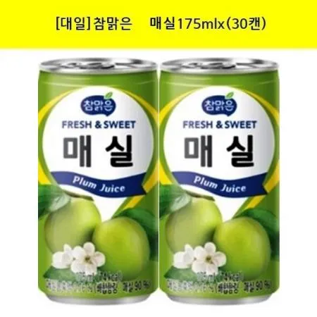 참맑은 매실 175ml, 30캔