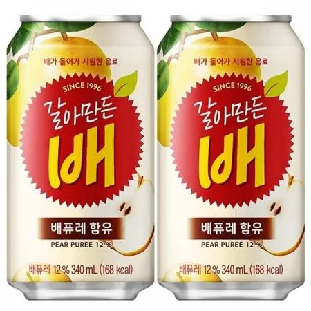 [해태음료]갈아만든배,340ml, 24캔 /음료수/배음료/전통음료