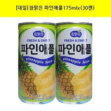 참맑은 파인애플 175ml, 30캔