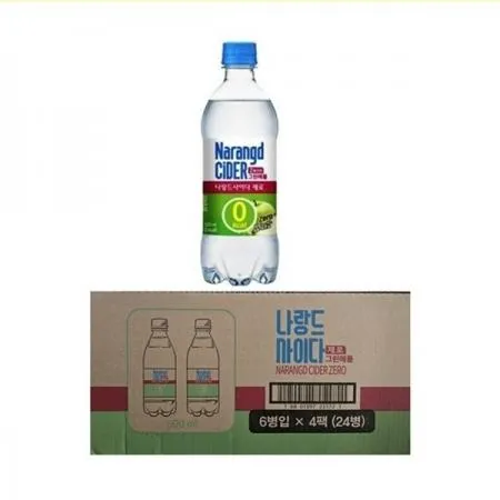 나랑드사이다 제로 그린애플 500ml, 24pet