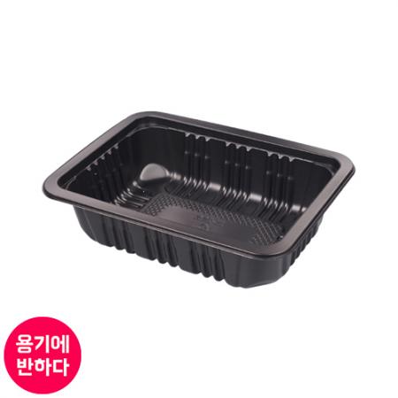 [배송지연] [JH] 일회용 실링용기 25호(21호 겸용)흑색/800개
