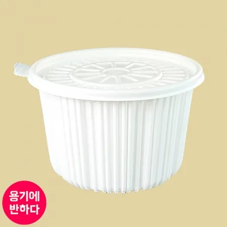 [AJ] 일회용 225파이 탕용기 (백색) 특대 100개 세트 [몸통+뚜껑]