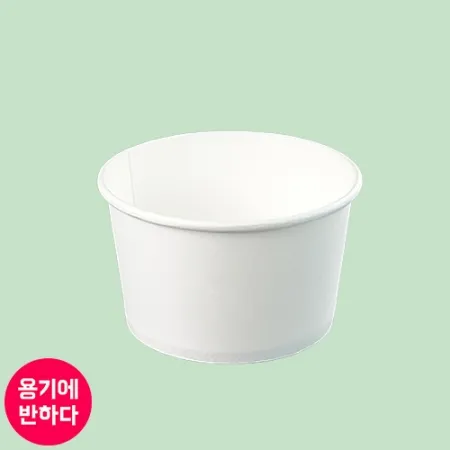 PT 일회용 종이용기 컵밥포장 750CC 무지 박스1000개 (용기만)