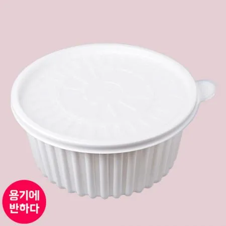 [BFP] 일회용 225파이 탕용기 중 (백색) 200개세트 [몸통+뚜껑]