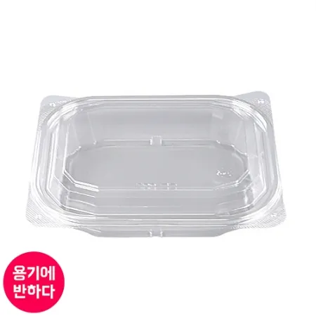 [BK] 일회용 PET 반찬포장용기 D-003(투명)600개세트 [몸통+뚜껑] 이미지