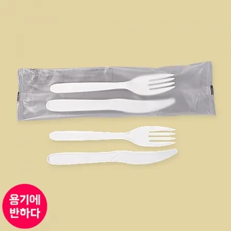 [CP] 일회용 포크 나이프 세트 500개 백색