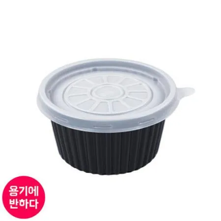 [FP] 일회용 PP국물용기 105파이 중 (흑색) 1000개 세트 [합포장]