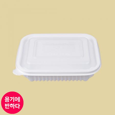 [JH] 사각 탕용기 20155 소 (백색) 400개세트 [몸통+뚜껑]