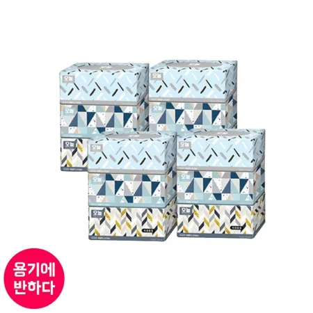 [현대제지] 오늘 각티슈 180매 3개X4팩/총12개