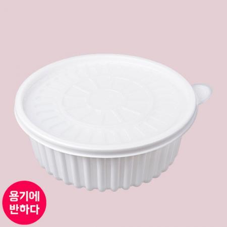 [BFP] 일회용 225파이 탕용기 소 (백색) 200개세트 [몸통+뚜껑]