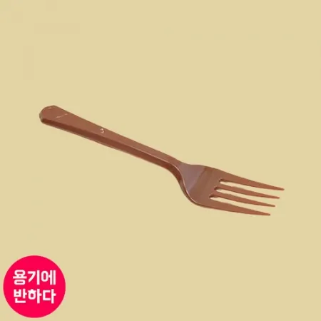 [BW] 일회용 배달 포장 포크 벌크포장 갈색 2000개