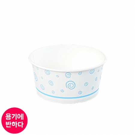 PT 일회용 종이용기 컵밥포장 520CC 블루 박스1000개