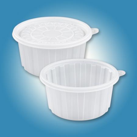 [JH] 일회용 신형 158파이 삼계탕용기 중 (반투명) 200개세트 [몸통+뚜껑]