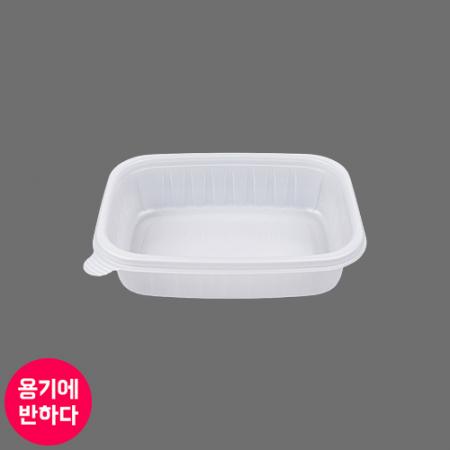 [FP]사각죽용기 소 반투명 BFP 500세트 일회용 배달 포장 [몸통+뚜껑]