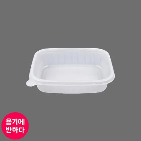 [FP]사각죽용기 소 반투명 BFP 500세트 일회용 배달 포장 [몸통+뚜껑]