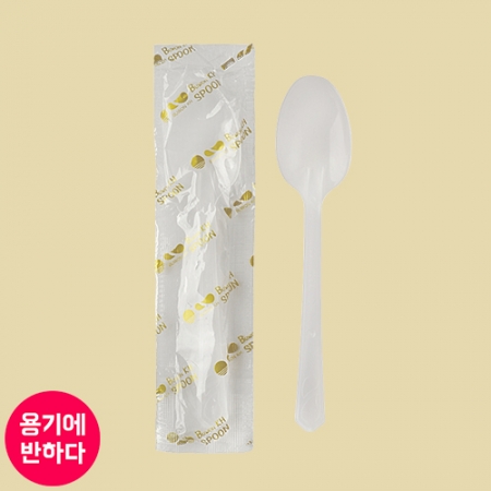 [BW] 일회용 고강도 숟가락 개별포장 투명 1500개