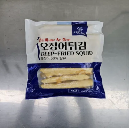 [초특가 무료배송] 빙채 오징어튀김(개당40G*17CM)*1KG*(5)-[아이스박스1박스 12봉]
