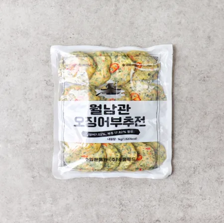 [무료배송] 월남관오징어부추전*1KG(개당50g이상/20개이상)-[아이스박스1박스 12봉]