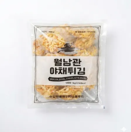 [무료배송] 월남관야채튀김*1KG(개당50g이상/20개이상)-[아이스박스1박스 12봉]