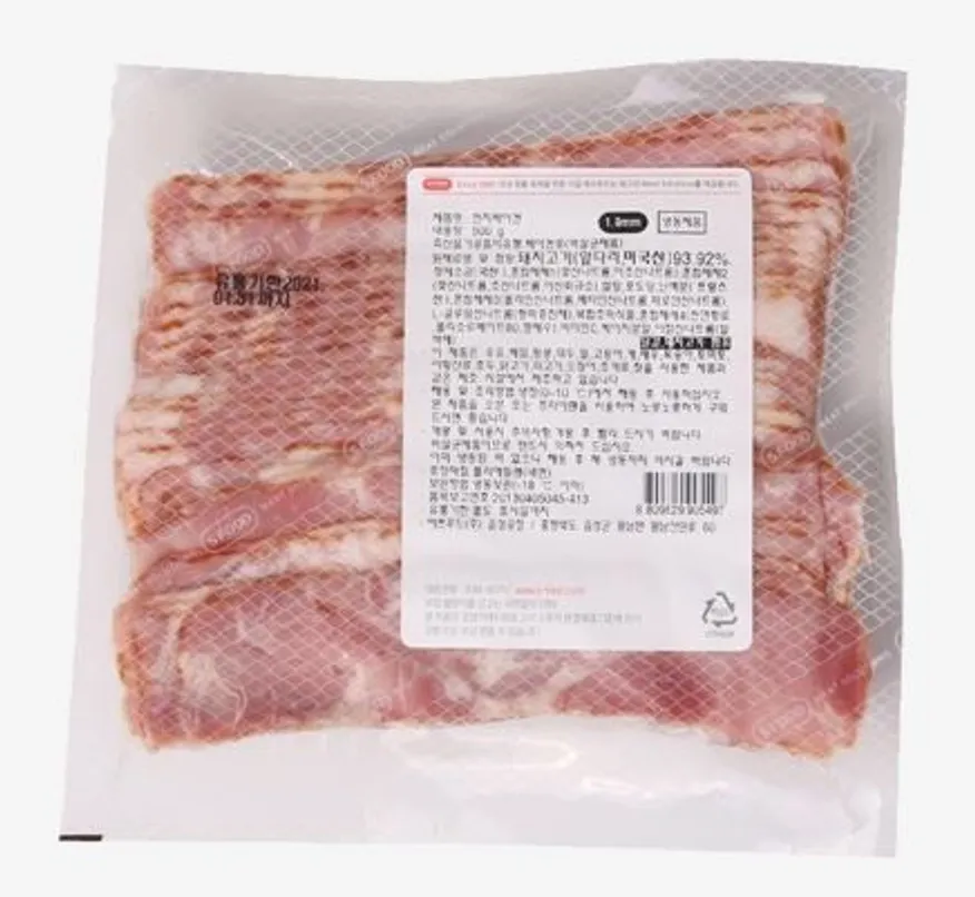 에쓰푸드 전지베이컨_500 2.3mm 500g 1박스 (20개입) 이미지
