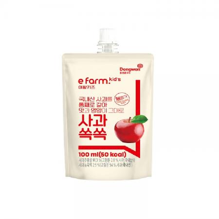 be chef. 사과쏙쏙주스 100ml(40개입/비셰프/동원홈푸드/BOX)