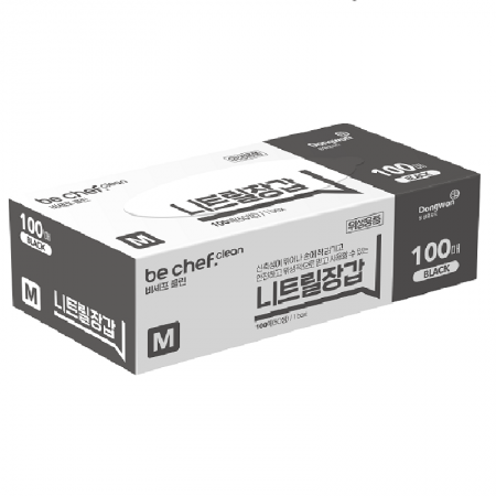 be chef clean. 니트릴장갑 M사이즈(100매/비셰프/동원홈푸드/EA)