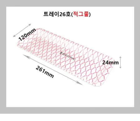 트레이 26호(적그물) 1,000개 / 사각접시 떡접시 일회용기 배달 스티로폼 반찬용기 정육 흰머리아저씨 PSP