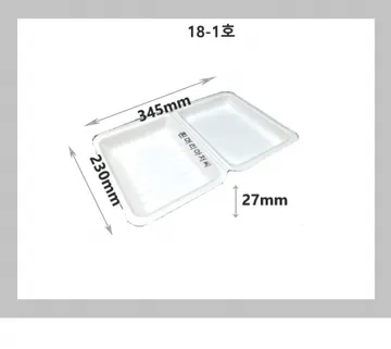 도시락 18-1호(백색) 200개 / 포장용기 일회용 배달용 도시락용기 보쌈 만두 찐빵 족발포장 스티로폼 PSP 흰머리아저씨