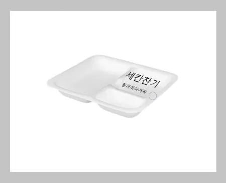 트레이 3칸찬기 1,000개 / 사각접시 일회용기 배달용기 스티로폼 흰머리아저씨 PSP 이미지