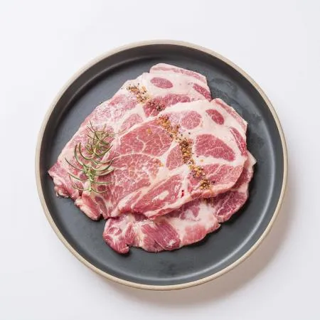[총 1kg 대용량] 흑돼지 목살 로스구이 500g 1+1