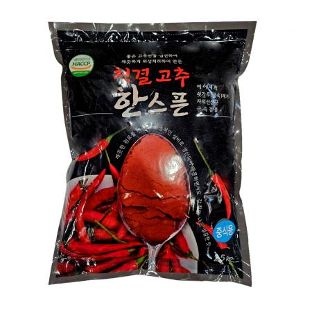 고춧가루(혼합/고운/중식용/보통맛) 2.5kg 고추가루 혼합조미료