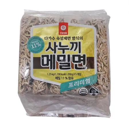 천일 프리미엄 사누끼 메밀면(냉동/250g*5입) 1.25kg 메밀국수 모밀면 냉모밀 