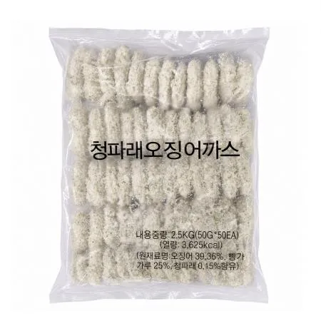 청파래오징어까스 2.5kg (50g*50ea) 오징어까스