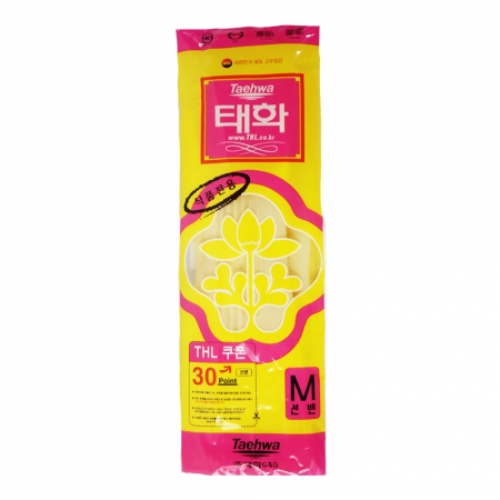 태화 고무장갑3(선밴M/아이보리/20*30cm)