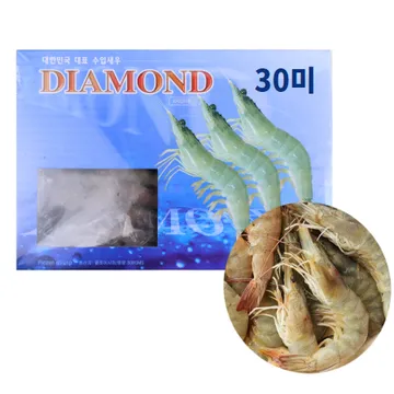★신규특가★ 다이아몬드 흰다리새우 30미 500g 껍질새우 대하 왕새우