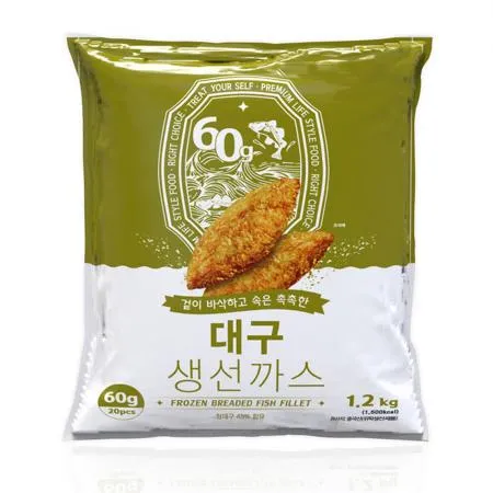 ★신규 초특가★ 아쿠아링크 대구생선까스 1.2kg (60g*20개) 생선까스