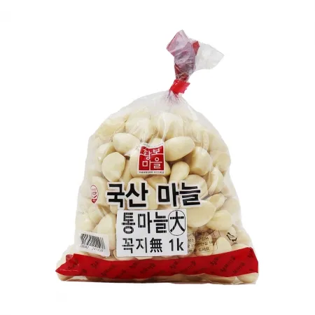 깐마늘(통마늘/大/꼭지無/국내산) 1kg 꼭지제거