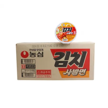 농심 김치사발면(86g*24개) 박스