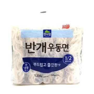 ★묶음 초특가★면사랑 반개우동면(250g*5입) 1.25kg 반개면