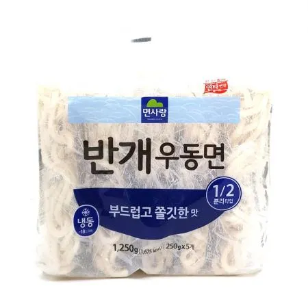 ★묶음 초특가★면사랑 반개우동면(250g*5입) 1.25kg 반개면