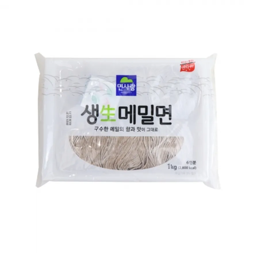 면사랑 생메밀면(어두운면) 1kg(200g*5) 메밀국수 모밀면 냉모밀 이미지