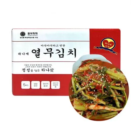 ★신규 초특가 ★ 하나애 열무김치 5kg 수입산 중국산 열무국수