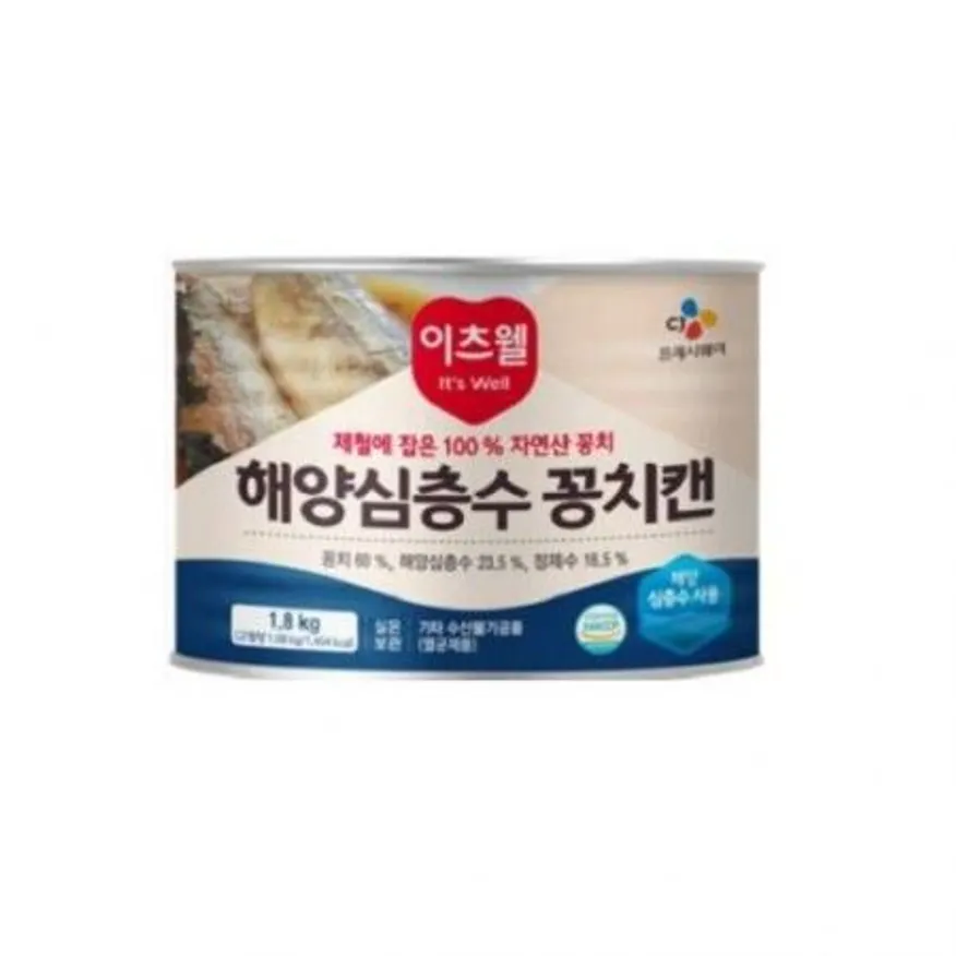 CJ 이츠웰 해양심층수 꽁치캔 1.8kg 이미지
