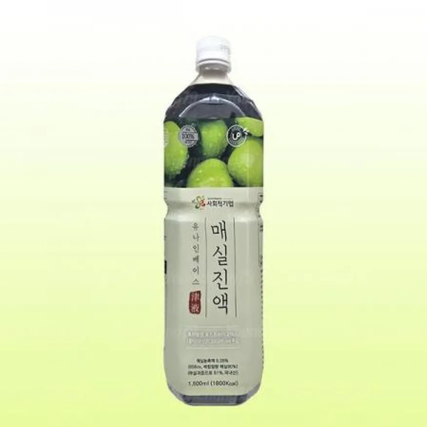 유나인 매실 음료베이스 1.5L 원액 농축액 엑기스 음료 이미지