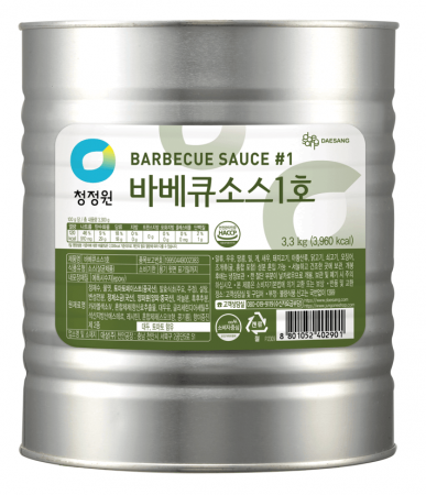 대상 청정원 바베큐소스 1호 3.3kg 1BOX (6입)