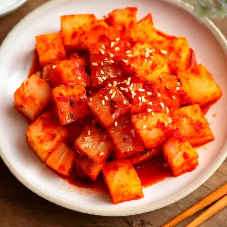[국산] 깍두기 10kg 업소용 식당용 무김치 이미지