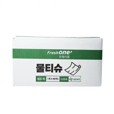 프레시원 물티슈(개별 평판 200*180mm) 400매 [BOX]