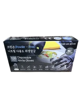 크린손 니트릴장갑(블랙/대형/100매) 이미지