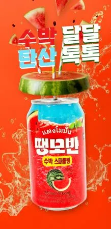 땡모반 스파클링 350mL 24캔 저칼로리 수박 탄산음료