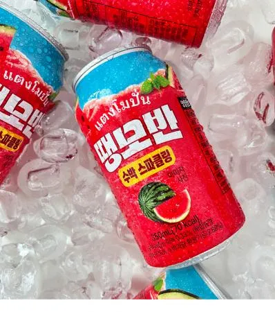 땡모반 스파클링 350mL 24캔 저칼로리 수박 탄산음료 이미지
